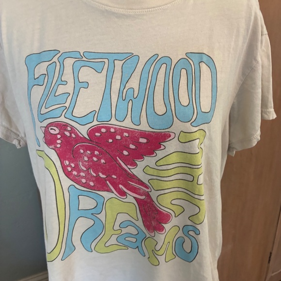 Anthropologie LetLuv Fleetwood Mac Dreams Graphic Tee distressed vintage look M - Picture 7 of 16